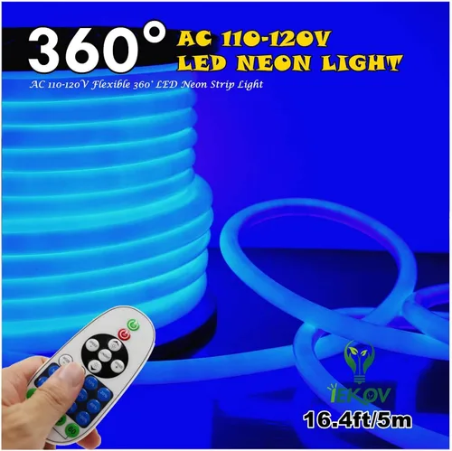 Vista 4 de Adaptador de fuente de alimentación con receptor IR+23 teclas de control remoto para 360° LED NEON Light (16.4 ft-65.6 ft)