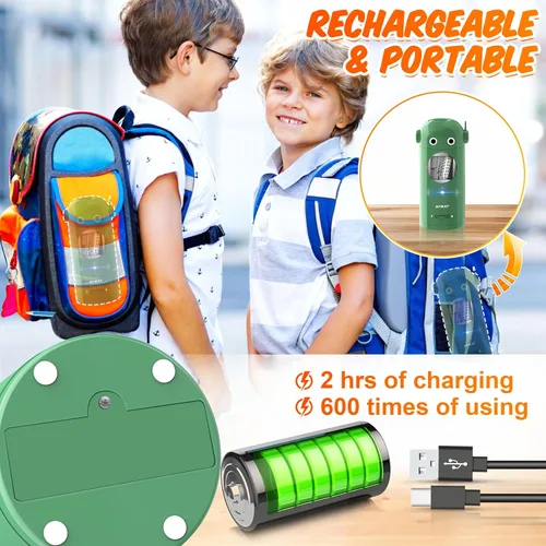 Vista 5 de AFMAT - Sacapuntas eléctrico para lápices de colores de 7-11.5mm, sacapuntas robot totalmente automático, entrada y salida automática, recargable