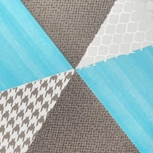 Vista 8 de Yifel y Revestimiento de estante de estilo nórdico con patrón triangular de PVC para cajón, cubierta de papel para el hogar, laptop, computadora