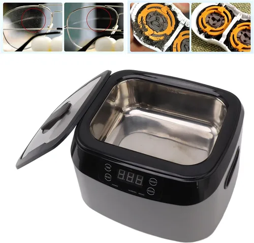 Vista 3 de TOPINCN Limpiador de joyas de 70 W, tecnología potente, pantalla de temporizador digital, diseño portátil, acero inoxidable, capacidad de 40.6 fl oz