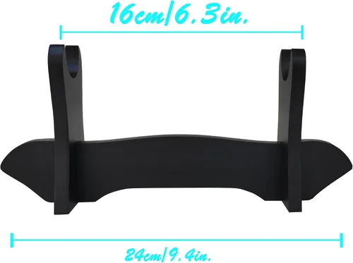 Vista 5 de Soporte de espada individual - Exhibición de madera para Katana Wakizashi Tanto