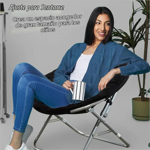Vista 4 de Silla microgamuza negra Urban Shop, Negro