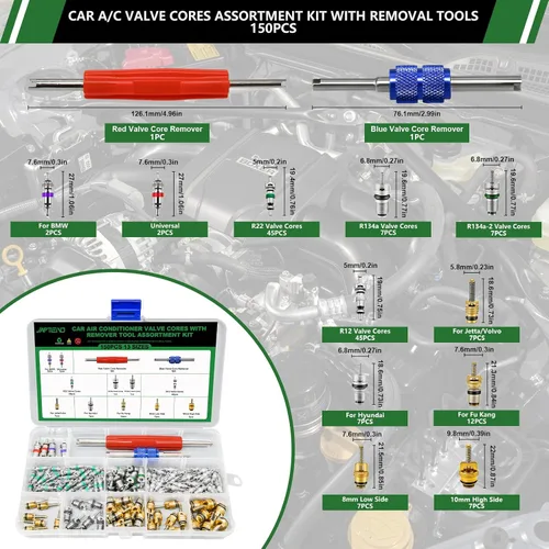 Vista 6 de 6 Sets 951PCS Car A/C Repair Kits for R12 & R134a Systems