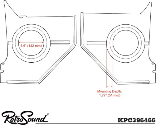 Vista 2 de Retro Manufacturing KP-F39-6466 Kick Panel en blanco del reemplazo para Ford Mustang Coupe/Fastback