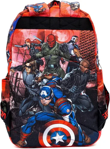 Vista 4 de Wondapop Disney Marvel Avengers Captain America - Mochila de nailon de tamaño completo de 17 pulgadas