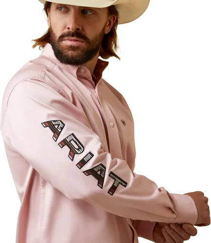Vista 4 de ARIAT Men's Team Logo Twill Classic Fit Shirt