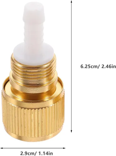 Vista 3 de Yardwe Conector de manguera de agua de junta rápida chapada en aleación de aluminio de 2.37 x 1.14 pulgadas, accesorios de conexión rápida