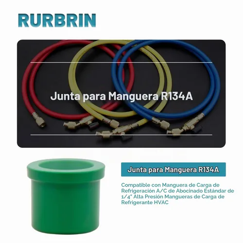 Vista 5 de (20 piezas) R134A Junta de goma apta para aire acondicionado, manguera de carga de refrigeración, kit de reparación de junta tórica, compatible