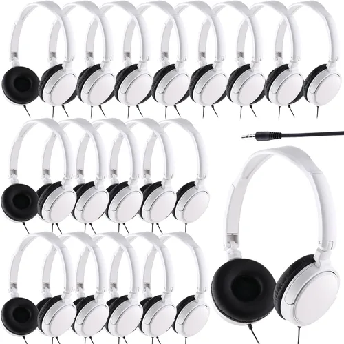 Vista 11 de Yunsailing Paquete de 6 auriculares para el aula a granel, auriculares con Negro