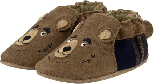 Vista 27 de Robeez Zapatos de cuna con suela suave antideslizantes para bebés varones y unisex, pantuflas mocasines para bebés y niños pequeños, 0-24 meses Lino