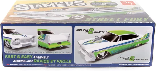 Vista 3 de AMT Street Fury 1958 Plymouth - Slammers SNAP Kit de modelo a escala 1:25