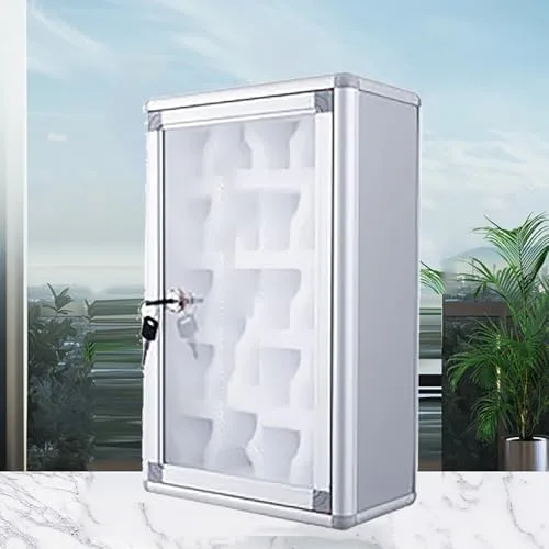 Vista 2 de Cell Phone Watch Lock Box - Aluminum Alloy Safe Jail with 20/40/60 Slots for Office & School Security, Space-Saving Organizer for Smartwatches &
