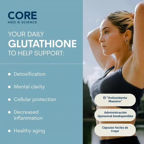 Vista 2 de Core Med Science Glutatión Liposomal Setria (500 mg, 60 Cápsulas)