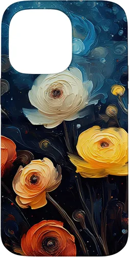 Vista 21 de Gorgeous Star Night Ranunculus Flowers Famous Painting Case for iPhone 17