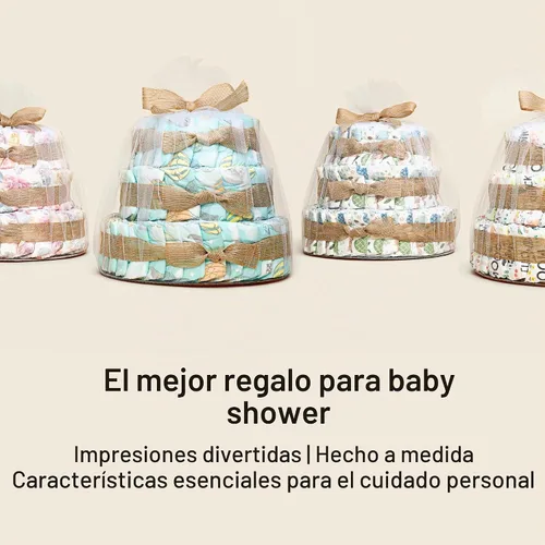 Vista 2 de The Honest Company Pastel de pañales, a base de plantas, flor de rosa
