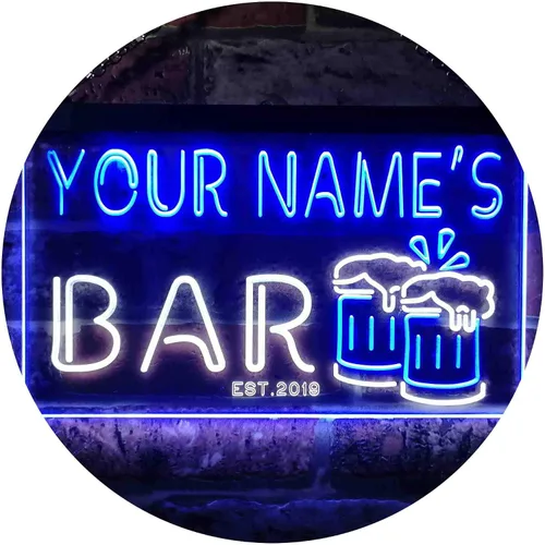 Vista 20 de ADVPRO Letrero de neón LED personalizado con texto en inglés «Your Name Est Year» (12 x 8.5 pulgadas) st4s32-w1-tm-b