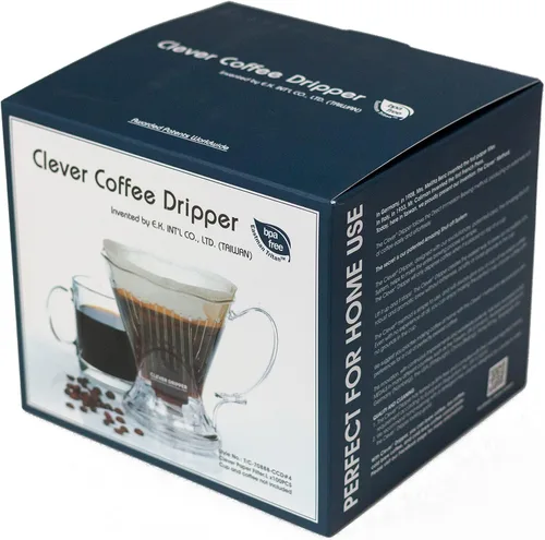 Vista 3 de Gotero de café Clever y filtros, grande 18 oz, diseño clásico original, plástico libre de BPA seguro, cafetera de goteo, cafetera de goteo por