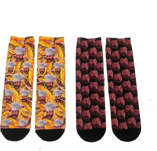 Vista 7 de Calcetines de cara de mascotas personalizados para hombres y mujeres con foto de amantes de las mascotas tamaño unisex para perro gato animales