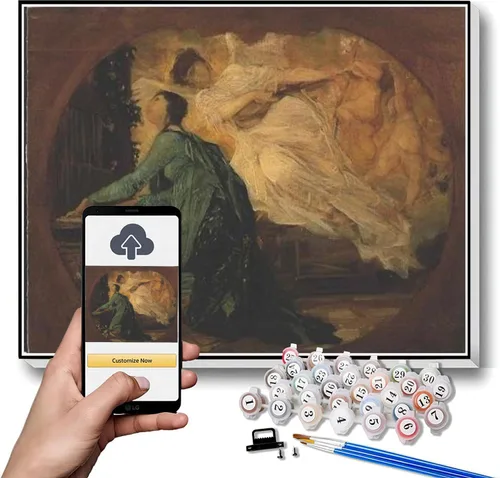 Vista 7 de Gustav Klimt Pintura de números para adultos, pintura desnuda femenina por Gustav Klimt Kit de pintura por números sobre lienzo para principiantes