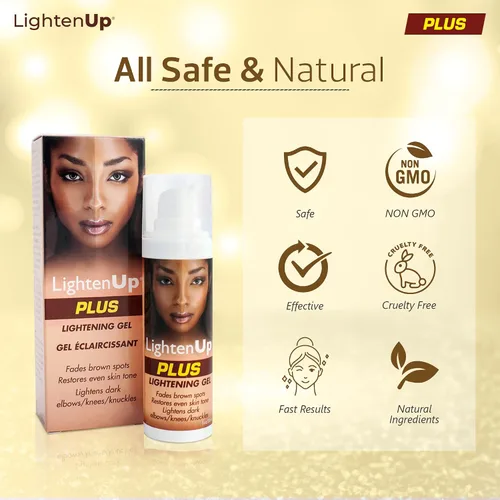 Vista 4 de LightenUp Plus - Gel iluminador con bomba de 1 onza líquida, con aceite de coco y alfa arbutina
