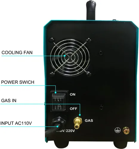 Vista 9 de Soldador MIG - 135AMP 110V y 220V Voltaje Dual 4 en 1 Flux MIG/alambre sólido/Stick ARC/Lift TIG Gas/soldadura sin gas, IGBT Inverter Soldadora