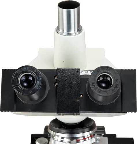 Vista 4 de OMAX Microscopio compuesto trinocular digital LED 40-2500X cámara de 1.3MP + diapositivas en blanco + cubiertas + papel de lente