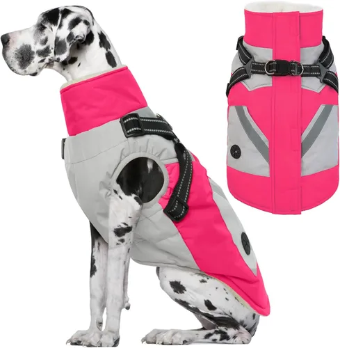 Vista 25 de IECOii Abrigos para perros pequeños, arnés de invierno con cremallera, color verde, talla XS, cálido abrigo de invierno para perros pequeños