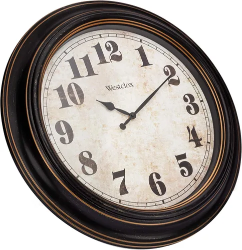 Vista 3 de Westclox Reloj de pared grande tradicional con pilas para sala de estar, dormitorio, oficina, regalo ideal para inauguración de la casa