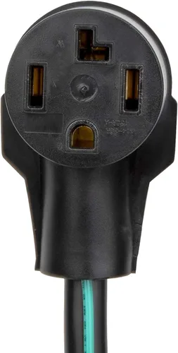 Vista 3 de Cable adaptador de secadora Nema 10-30P a 14-30R de 1.5 pies, STW 10-AWG resistente de 3 clavijas para secadora macho a adaptador hembra de 4