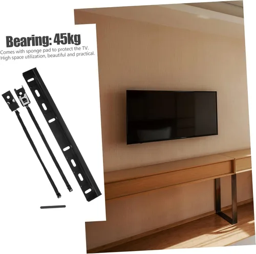 Vista 3 de Soporte de pared para TV sin taladro para televisores LCD, diseño estable sin tachuelas con construcción resistente a los impactos, fácil