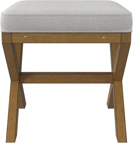 Vista 12 de Hillsdale Somerset - Taburete de madera sin respaldo para sala de maquillaje o baño, color madera oscura