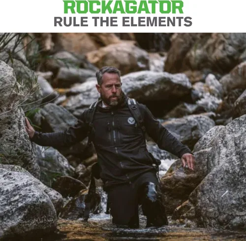 Vista 8 de Mochila impermeable Kanarra de 90L de Rockagator para acampada, senderismo, caza - Gran capacidad, cierre enrollable