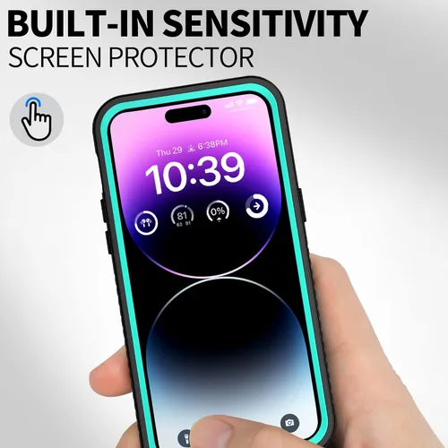 Vista 5 de BEASTEK Funda impermeable para iPhone 14 Pro Max, funda subacuática a prueba de golpes y polvo, serie FSN con protector de pantalla integrado