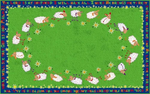 Vista 8 de KidCarpet - Alfombra bíblica para escuela dominical con ABC, rectangular de 6 x 8 pies 6 pulgadas Escuela Dominical