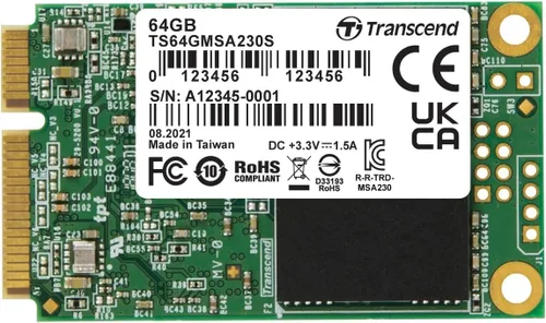 Vista 12 de Transcend MSA220S mSATA III SSD de 64 GB, caché SLC Unidad interna de estado sólido, corrección de errores LDPC ECC, compatible con computadora