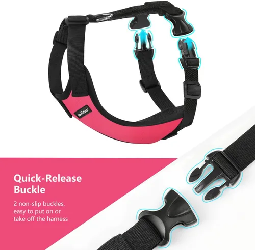 Vista 40 de VavoPaw Cinturón de Seguridad para Perros, Chaleco de Seguridad Arnés para Perros para Automóvil con Hebilla Ajustable Cinturón de Seguridad