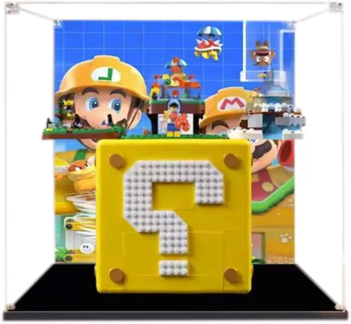 Vista 11 de Vitrina acrílica para Lego Super Mario 64 Question Mark Block 71395, escaparate, protege y decora modelo con almacenamiento a prueba de polvo