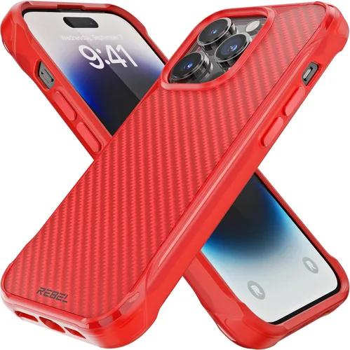 Vista 14 de REBEL Funda para iPhone 14 Plus [Serie de fibra de aramida Gen-4] Fuerte compatible con MagSafe, esquinas protectoras a prueba de golpes, botones