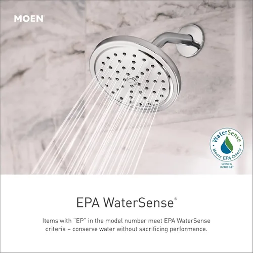 Vista 2 de Moen UTS3202EP Doux M-CORE 3-Series 1-Handle Eco-Performance - Juego de molduras de ducha con válvula requerida, cromo
