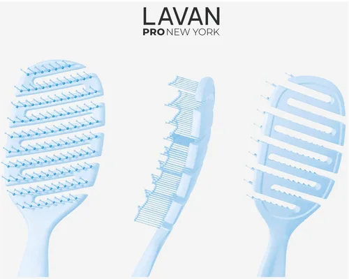 Vista 4 de Cepillo desenredante Flex para el cabello (azul bebé)