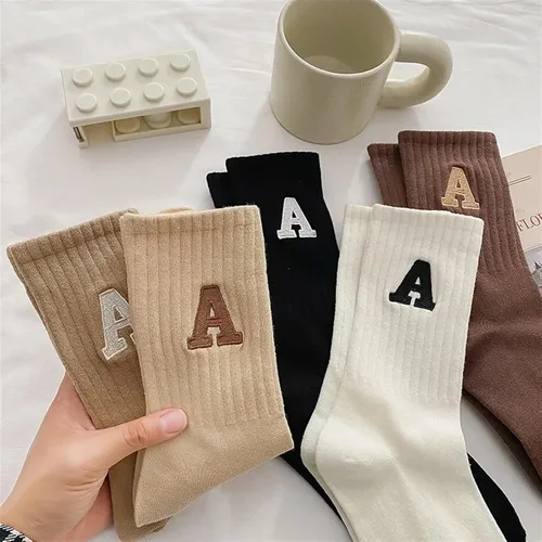 Vista 4 de TRENIS Women's Warm Socks Ladies Socks Autumn Winter Solid Color Unisex
