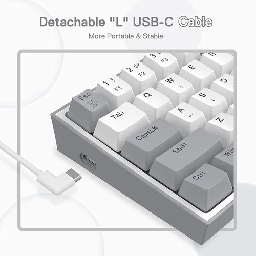 Vista 5 de Redragon Paquete de teclado K617 60% RGB y mouse inalámbrico para juegos M656 Gainer
