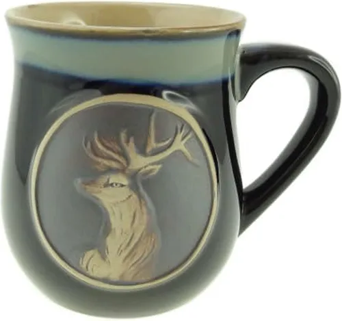 Vista 9 de Taza de gres de Glen Appin Escocia Taza de cerámica para café o cerveza 16.9 oz (500 ml) (Círculo celta - Negro)