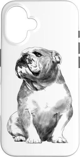 Vista 32 de Funda para iPhone 17 de Bulldog Inglés con diseño de perro