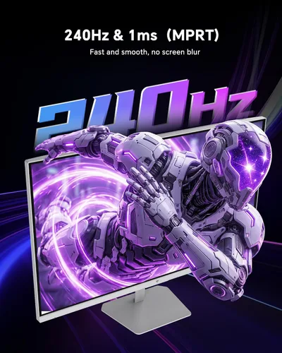 Vista 2 de KTC 24 pulgadas 240Hz Gaming Monitor, 1080P Monitor de computadora Fast IPS Blanco