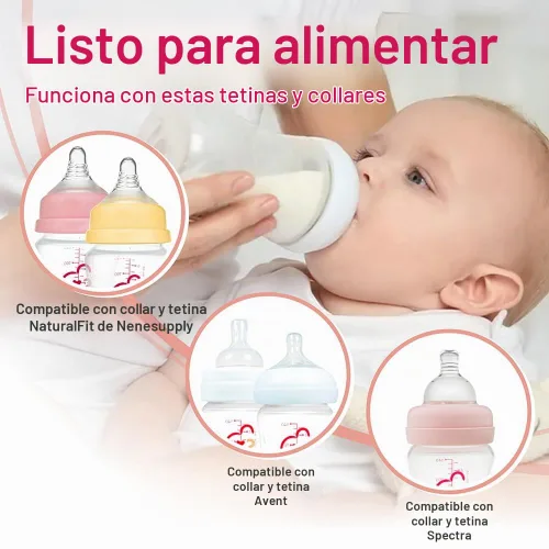 Vista 8 de Nenesupply Biberones de almacenamiento de leche materna de cuello ancho de 9 onzas, paquete de 4, biberones de extractor de leche para usar