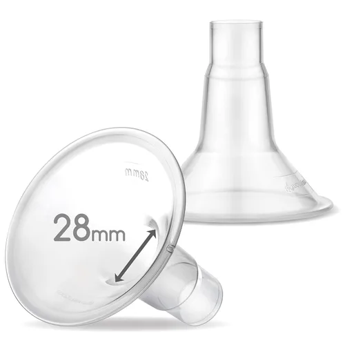 Vista 34 de Maymom MyFit Crater Series - Protector de pecho pequeño de 0.394 in con diseño de dos piezas compatible con piezas de bomba Medela; reemplazo
