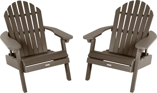 Vista 9 de highwood AD-KITCHL6-BKE Hamilton - Sillas Adirondack plegables y reclinables, juego de 2 piezas, color negro
