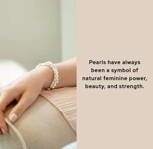 Vista 2 de The Pearl Source Rice Shaped Freshwater Pearl Bracelet for Women - Cultured Pearl Bracelet in 925 Sterling Silver with Genuine Cultured Pearls Pearl