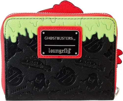Vista 3 de Loungefly Cartera con cremallera y logotipo de los Cazafantasmas, Negro -, Cartera